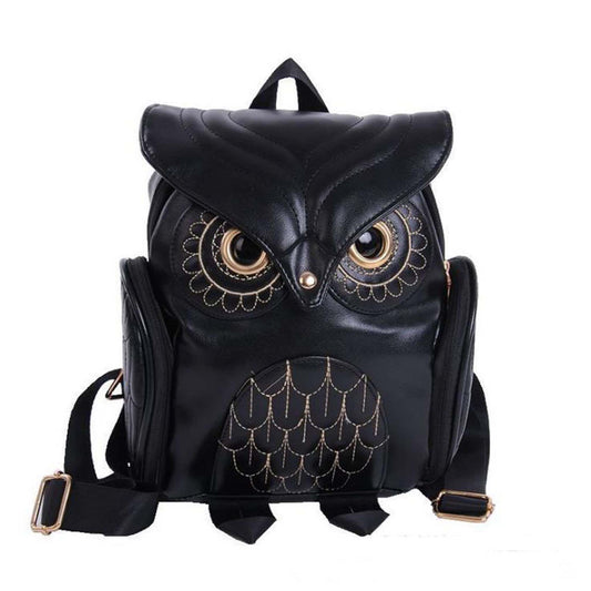 Owl Back Pack Purse Leather Unisex Spacious Stylish