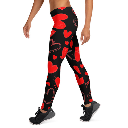 Heart Leggings Comfortable "LoveYou" Edition By Cruddy LyfeStyles