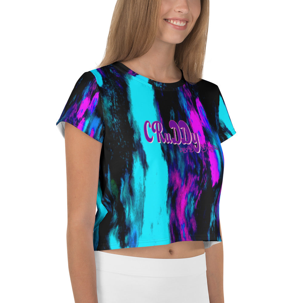 Brush Strokes Crop Tee By CRuDDy LyfeStyles